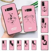 minimalist line sexy phone case for redmi 8 9 9a for samsung j5 j6 note9 for huawei nova3e mate20lite cover