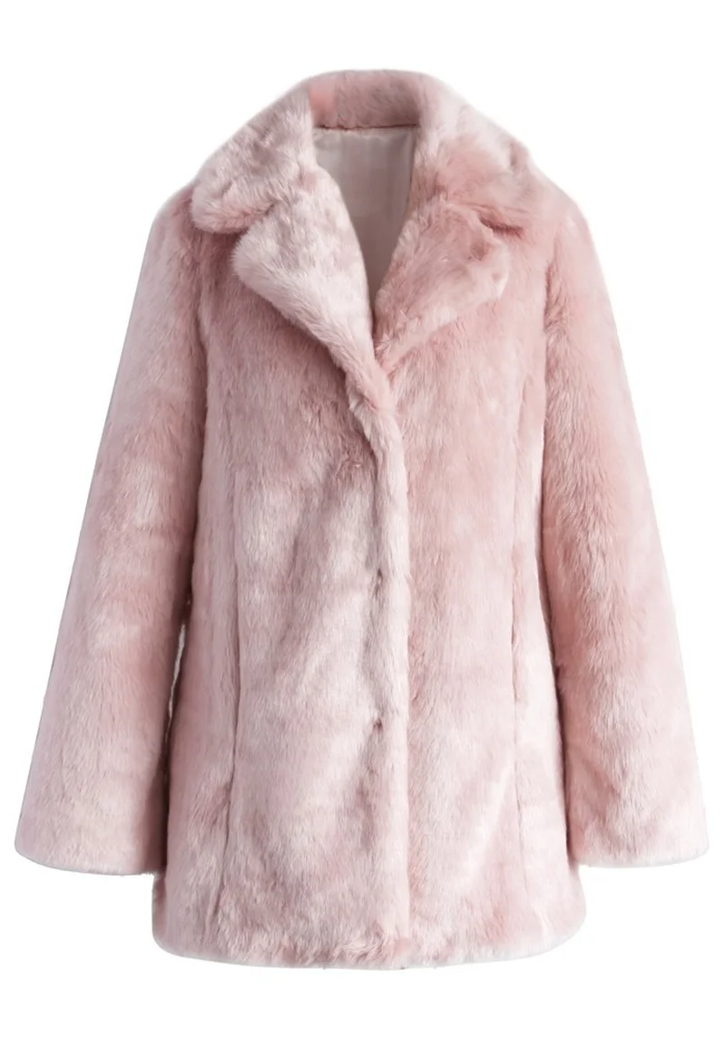 Fur-like Suit Winter Jacket Women Faux Fur Long Faux Fur Coat for Women
