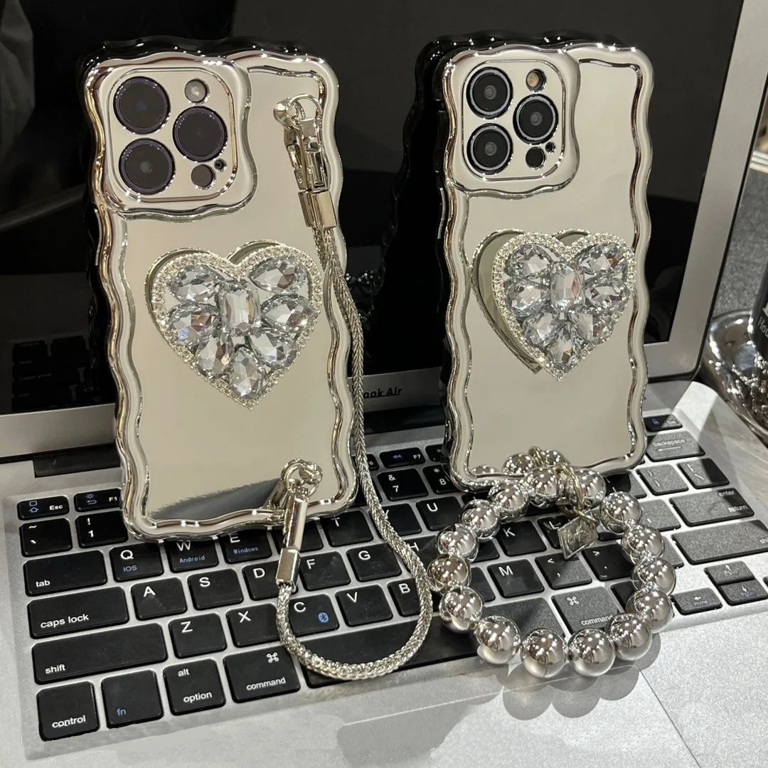 

Роскошный ударопрочный волнистый гальванический чехол для IPhone 14