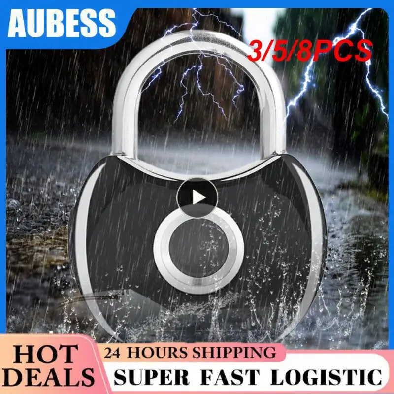 

3/5/8PCS Fingerprint Lock Wifi Waterproof Cabinet Lock Usb Rechargeable Padlock Tuya Smart Padlock Smart Home Electronic Lock