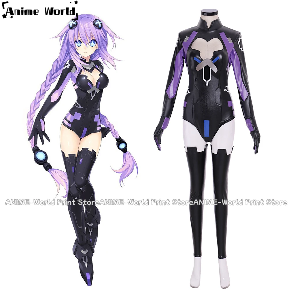 Костюм для косплея нептуния размер на заказ супер размеры черный фиолетовый