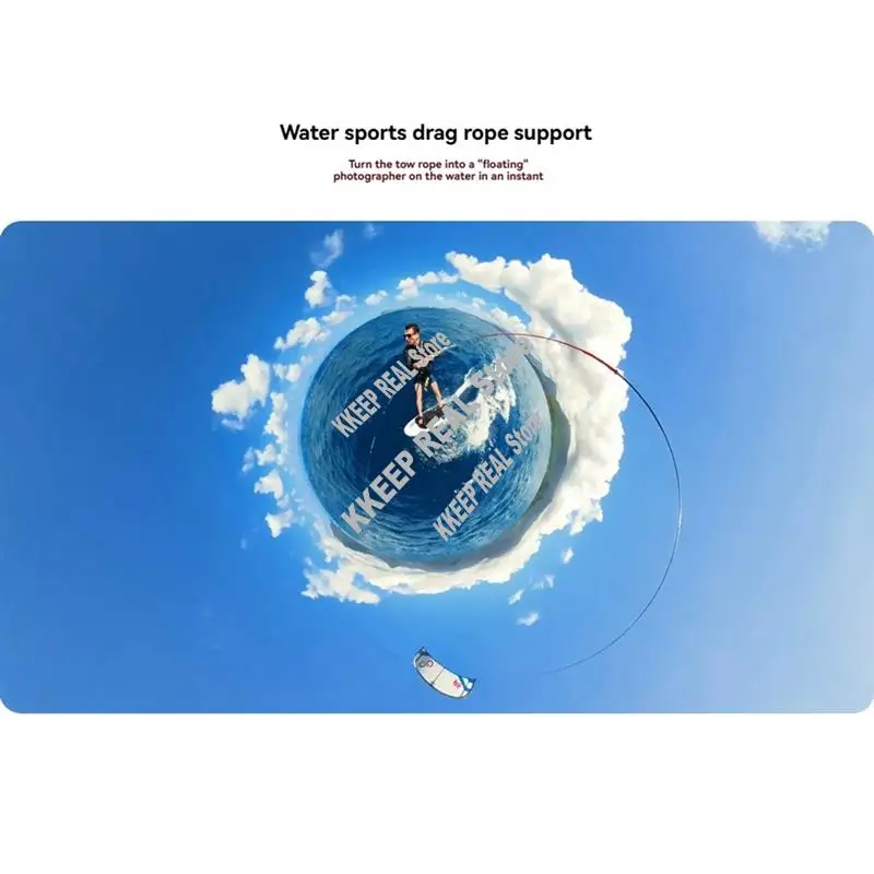 Фото Для Insta360 X5 крепление для водных видов спорта, невидимая веревка для серфинга, кайтбординга, вейкбординга, аксессуары для Insta360 X5-VVNB №1