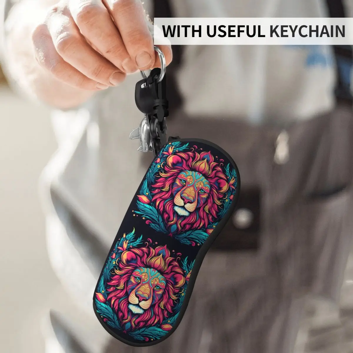 

Вертикальные очки в виде льва, винтажные мужские и женские солнцезащитные очки с застежкой-молнией ручной работы, милые аксессуары для чтен...