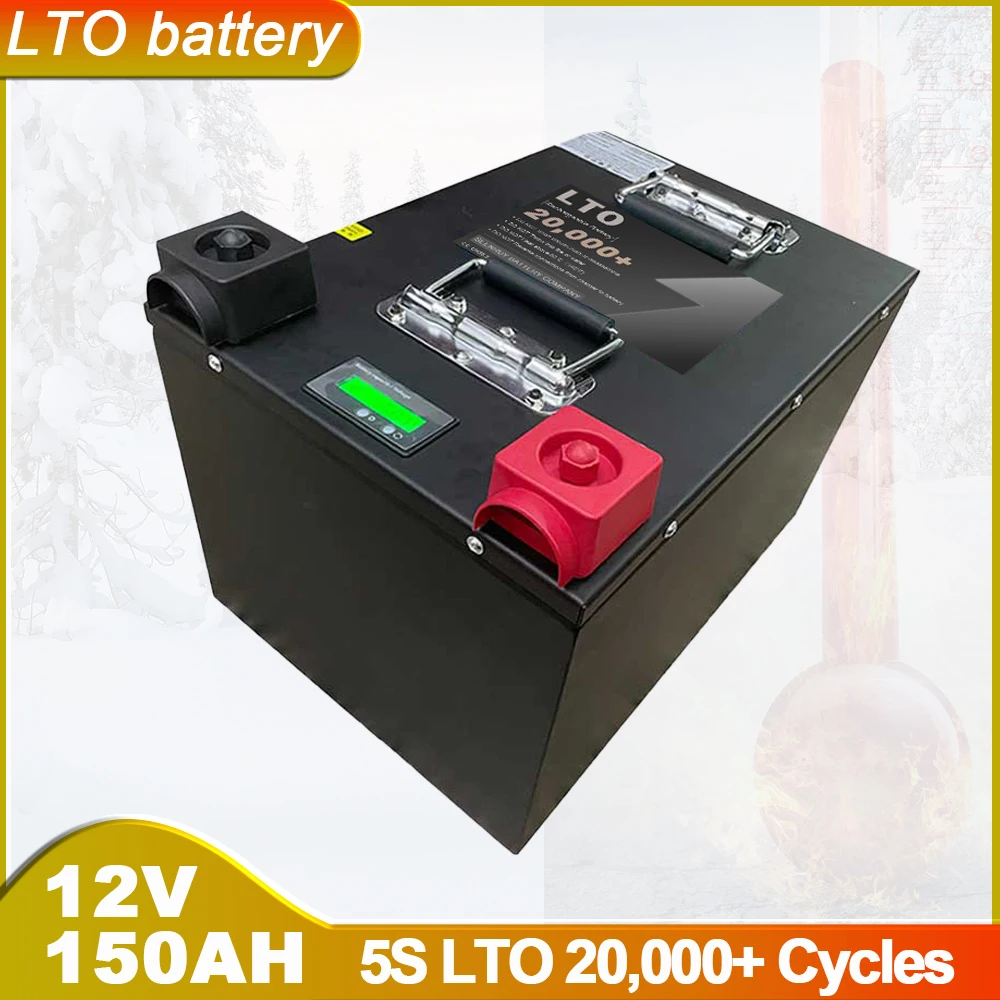 

SEENRUY 12V 150Ah LTO Battery Pack Lithium Titanate Battery BMS 5S for 1500W Base Station Solar Energy Storage Caravan