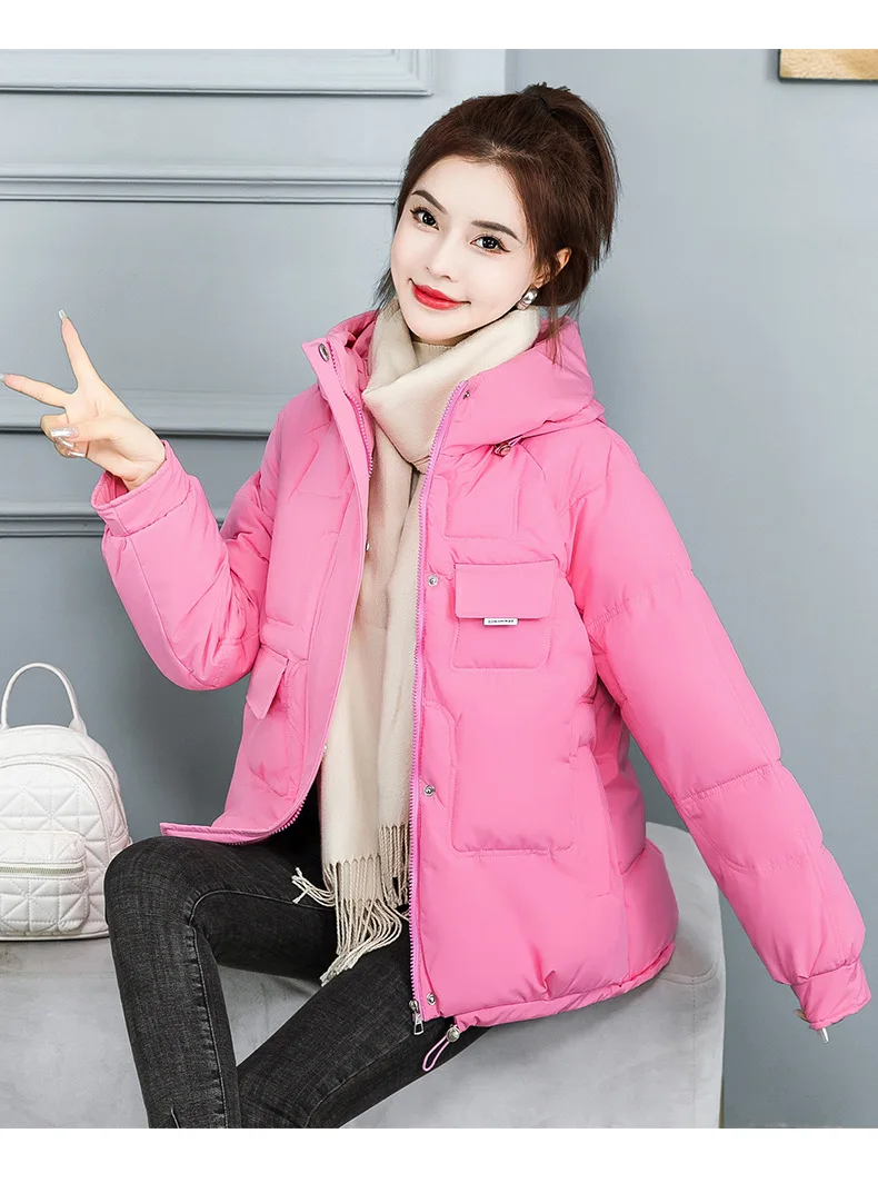 6 Color 2022 Winter Jacket Coats for Women Parkas Female Zipper Hooded Overcoat Black Thick Warm Jackets Windproof Casual Coat