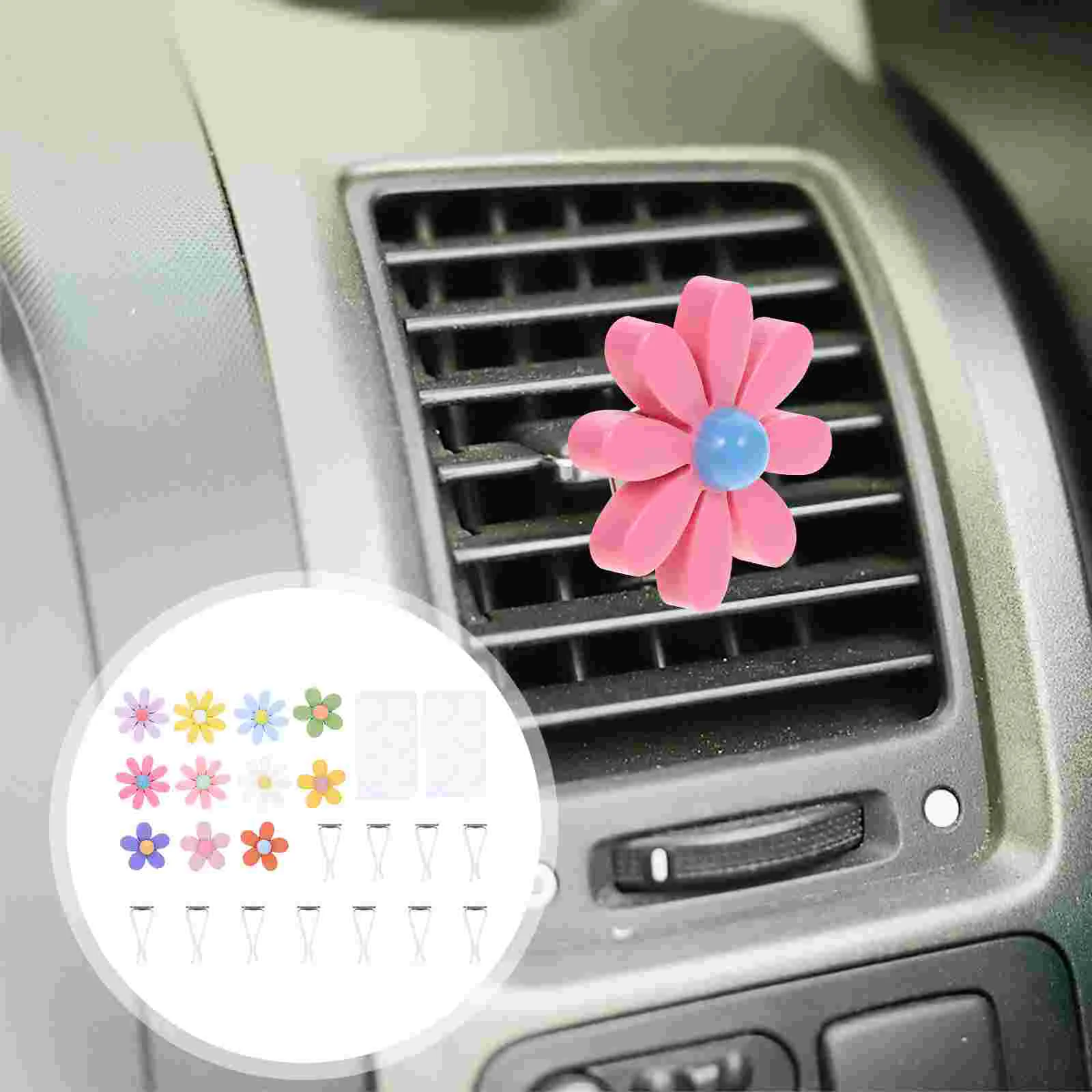 

Car Clip Air Vent Diffuser Interior Flower Fragrance Aromatherapy Oil Conditioning Outlet Aroma Ornament Cute Essential