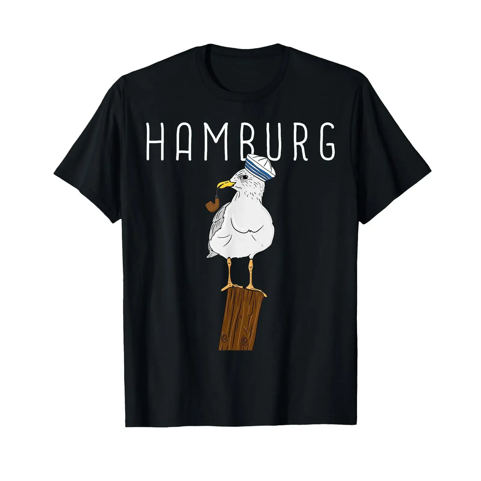 Фото Футболка Moin Hamburg Spruch Möwe Digga See Love, винтажная, модная, универсальная, дышащая, в стиле стритвир, стильная №1