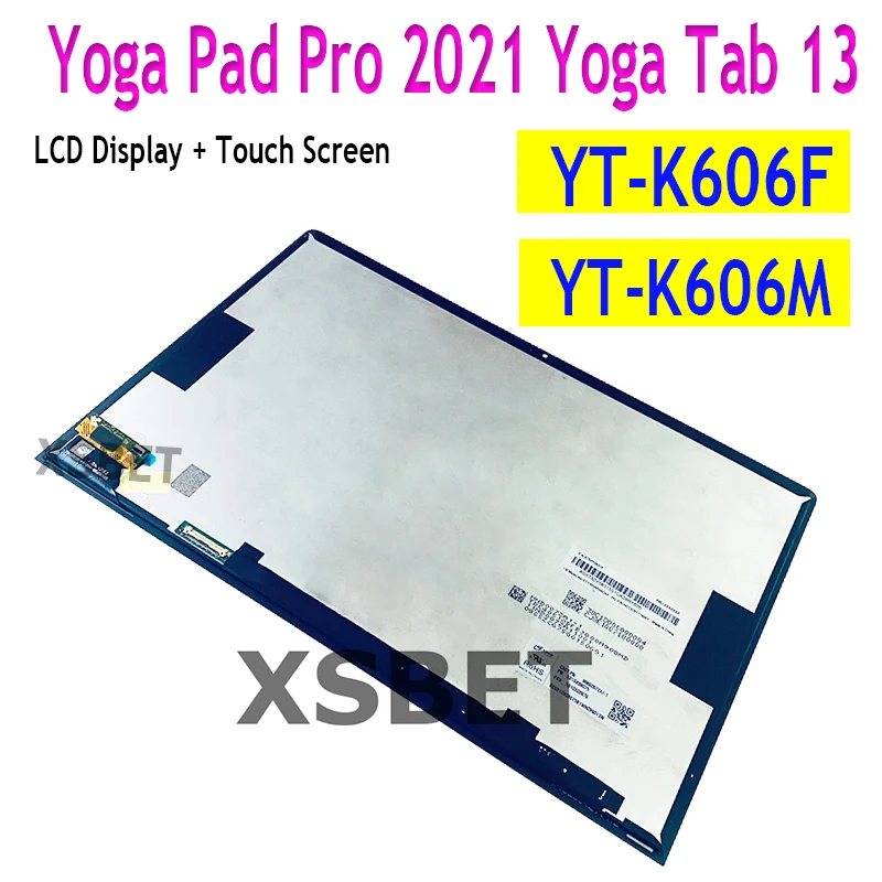 Оригинальный ЖК-дисплей 13 дюймов для Lenovo Yoga Pad Pro 2021 Tab YT-K606F YT-K606M с сенсорным