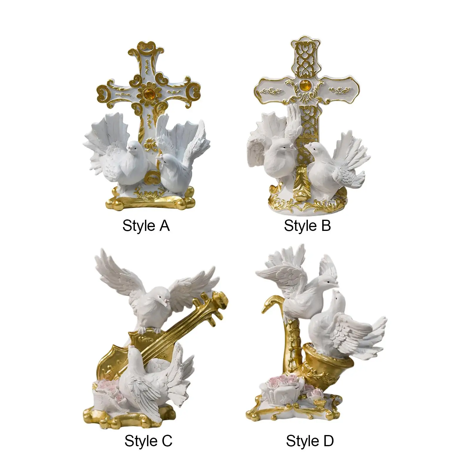 

Восхитительная скульптура в виде голубя, орнамент из смолы в виде птицы, Современная коллекция фигурок