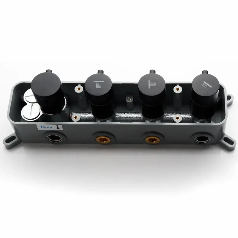 Полностью медный скрытый 3-функциональный смесительный клапан переключатель