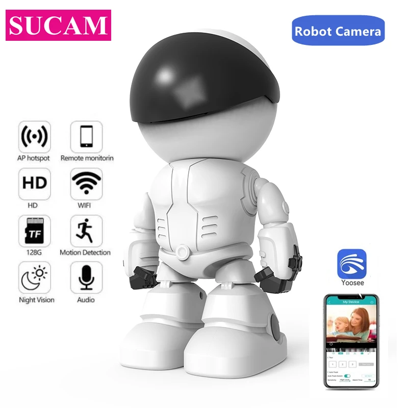 

YOOSEE 2MP Robot WIFI Camera Indoor Baby Monitor Two Ways Talk Motion Detection Infrared Home Security Wireless Smart Camera