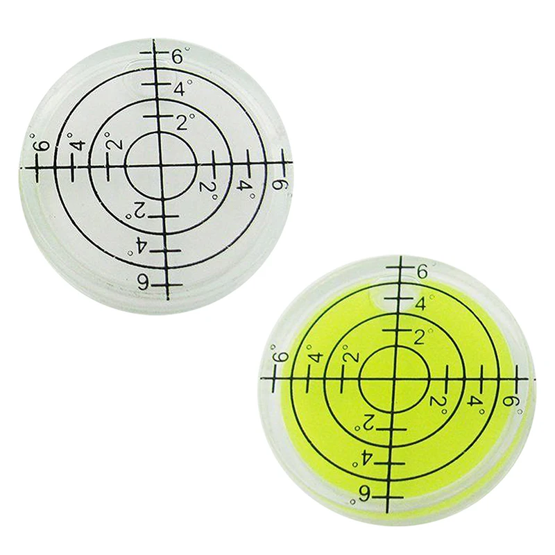 

32*7 мм акриловый пузырьковый уровень Bullseye, круглый уровень, пузырьковый, аксессуары, зеленый
