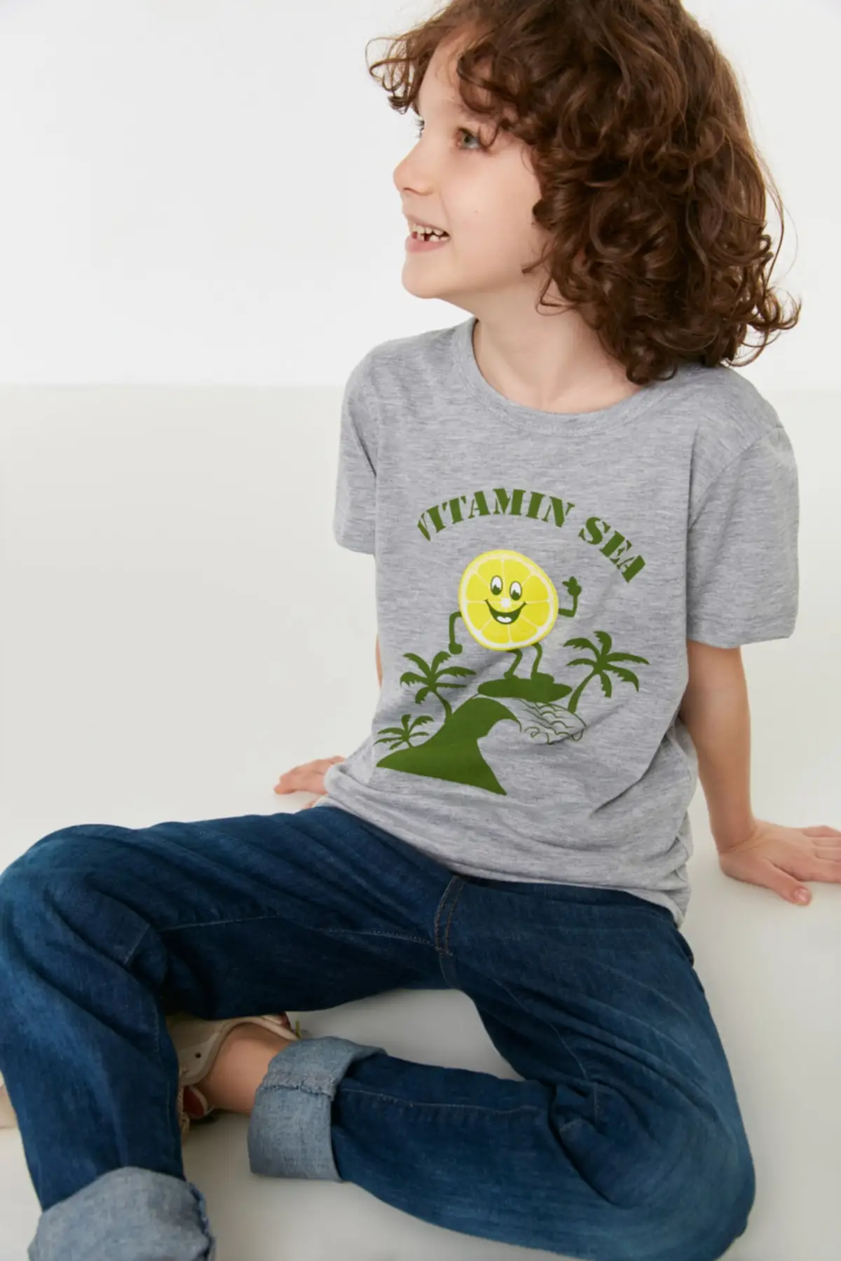 

Printed Male Child Knitted T-Shirt TKDSS22TS1684
