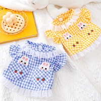 cartoon dog clothes plaid rabbit dresses clothing for dog small super pet outfits spring summer strawberry print ropa para perro