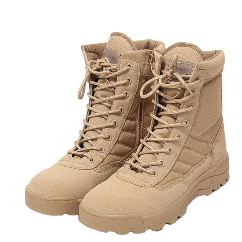 2022 New Men Desert Tactical Military Boots Mens Working Safty Shoes Army Combat Boots Militares Tacticos Men Shoes Boots