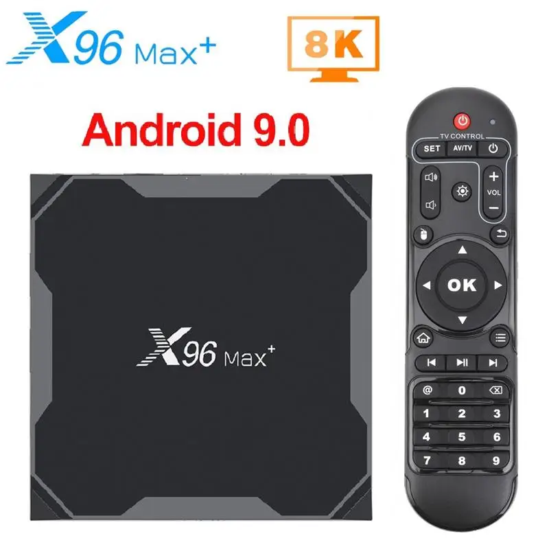 

Приставка Смарт-ТВ X96 Max plus, Android 9,0, Amlogic S905X3, 4 + 64/32 ГБ, 1000 м