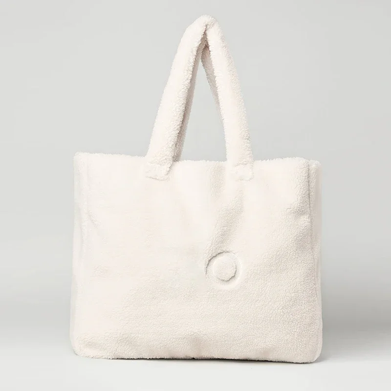 Сумка-тоут из шерпа Goddess Yoga Foxy модная плюшевая сумка с буквенным принтом удобный