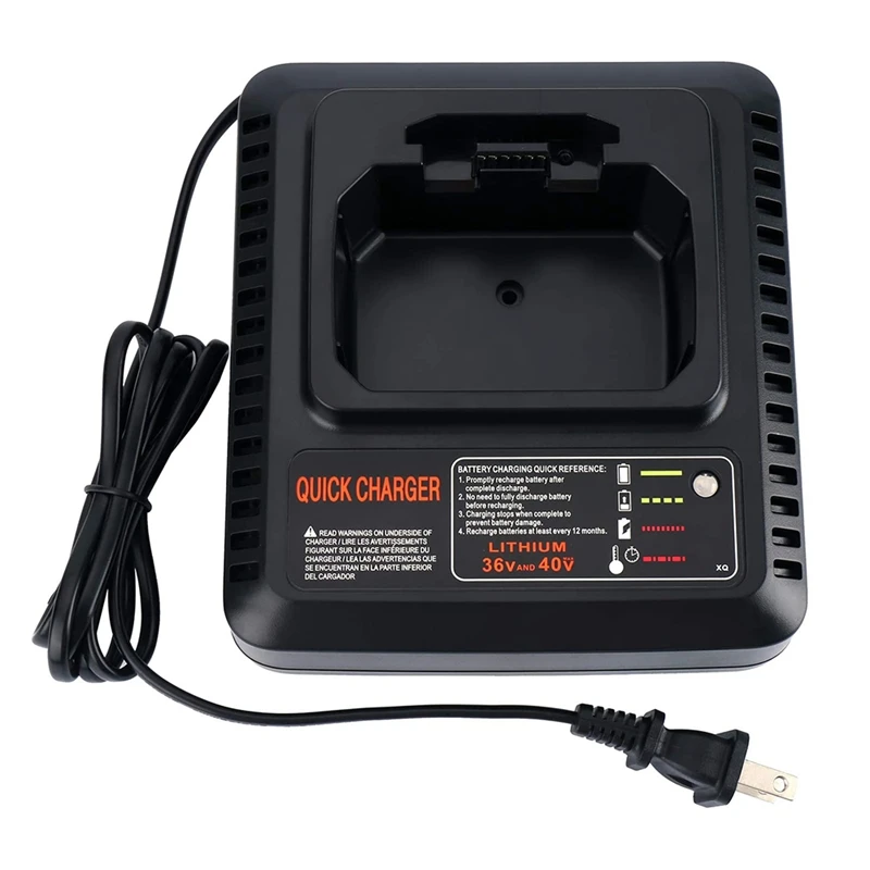 

US Plug Battery Charger LCS36 LCS40 Replacement For Black &Decker 36V 40V Max Lithium-Ion Battery LBXR36 LBX36 LBXR2036