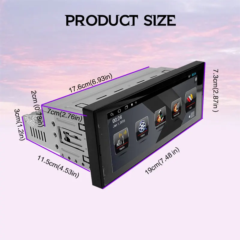 Автомагнитола 1 Din Bluetooth 6 9 дюйма mp5-плеер Авторадио стереомагнитола видео Android 8.1