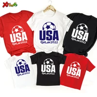 family matching shirt world cup qatar 2022 fans usa soccer shirt man t shirt family t shirt outfits party clothes family look