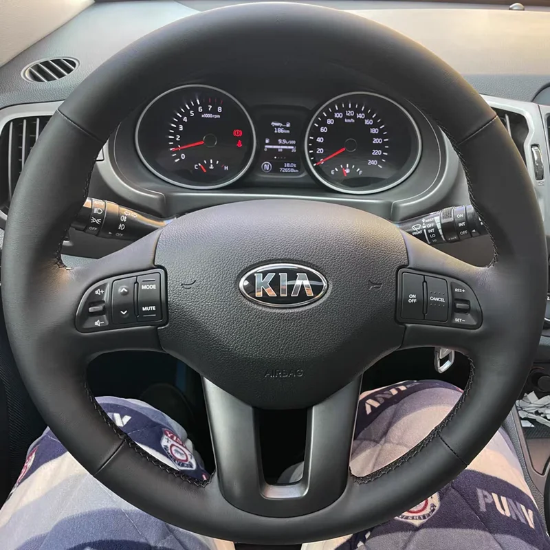 

Автомобильные аксессуары из микрофибры по индивидуальному заказу, чехол на руль для Kia Ceed Cee'd 2009-2012, Kia Sportage 3 2010-2017