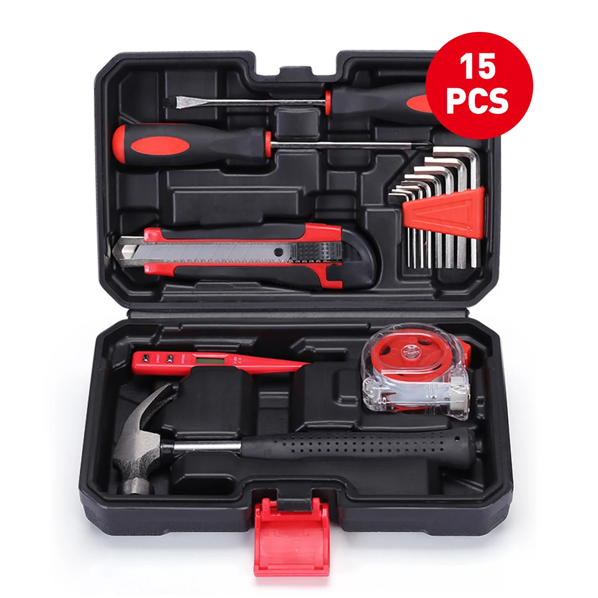 15Pcs In Package Professional Home Repair Hand Tool Set Household Hardware Combination Kit Maintenance Toolbox Gift Box