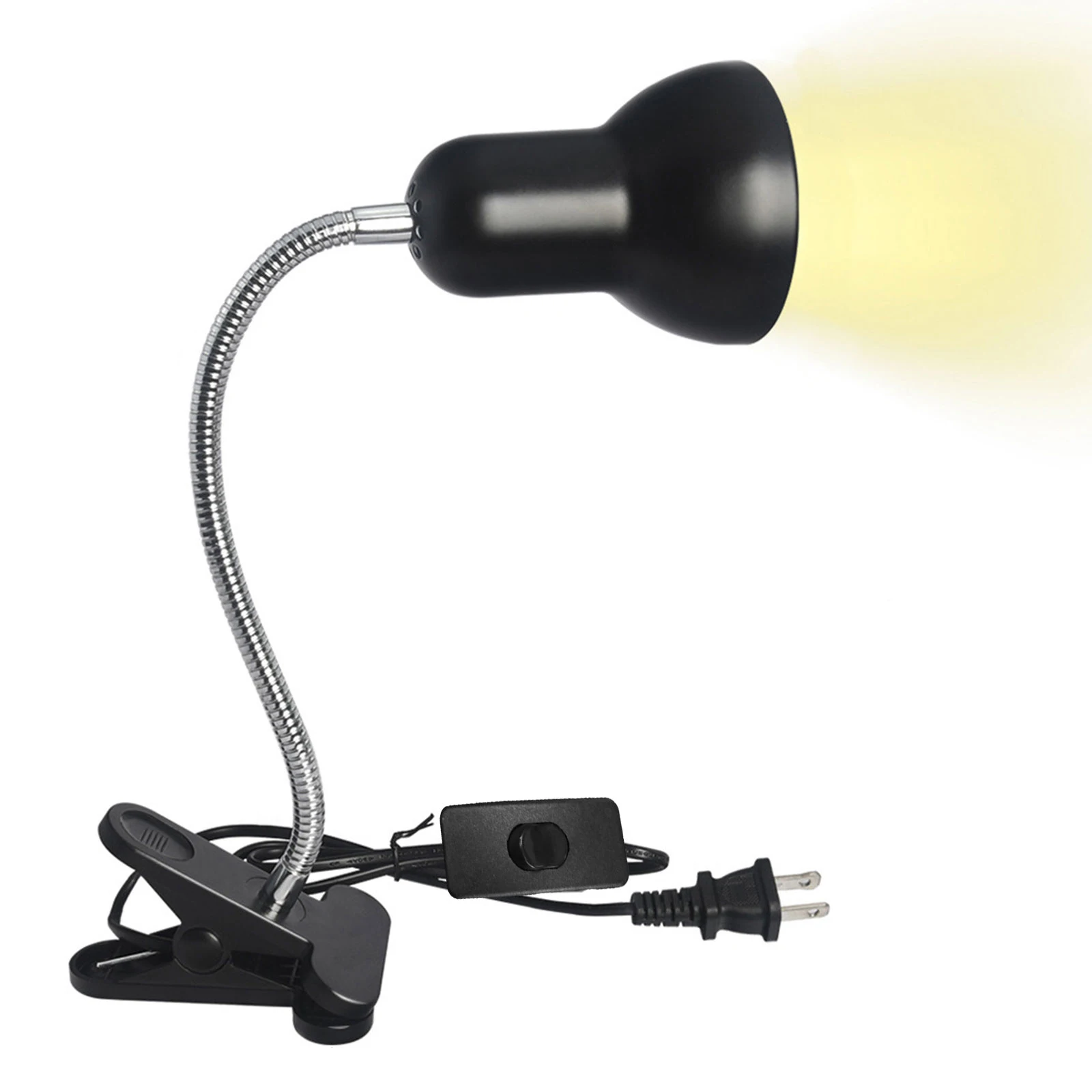 

Reptile Heating Lamp with Dimmable Switch Turtle Basking Light Adjustable Holder with 2 UVA+UVB Bulbs for Reptile Amphibians