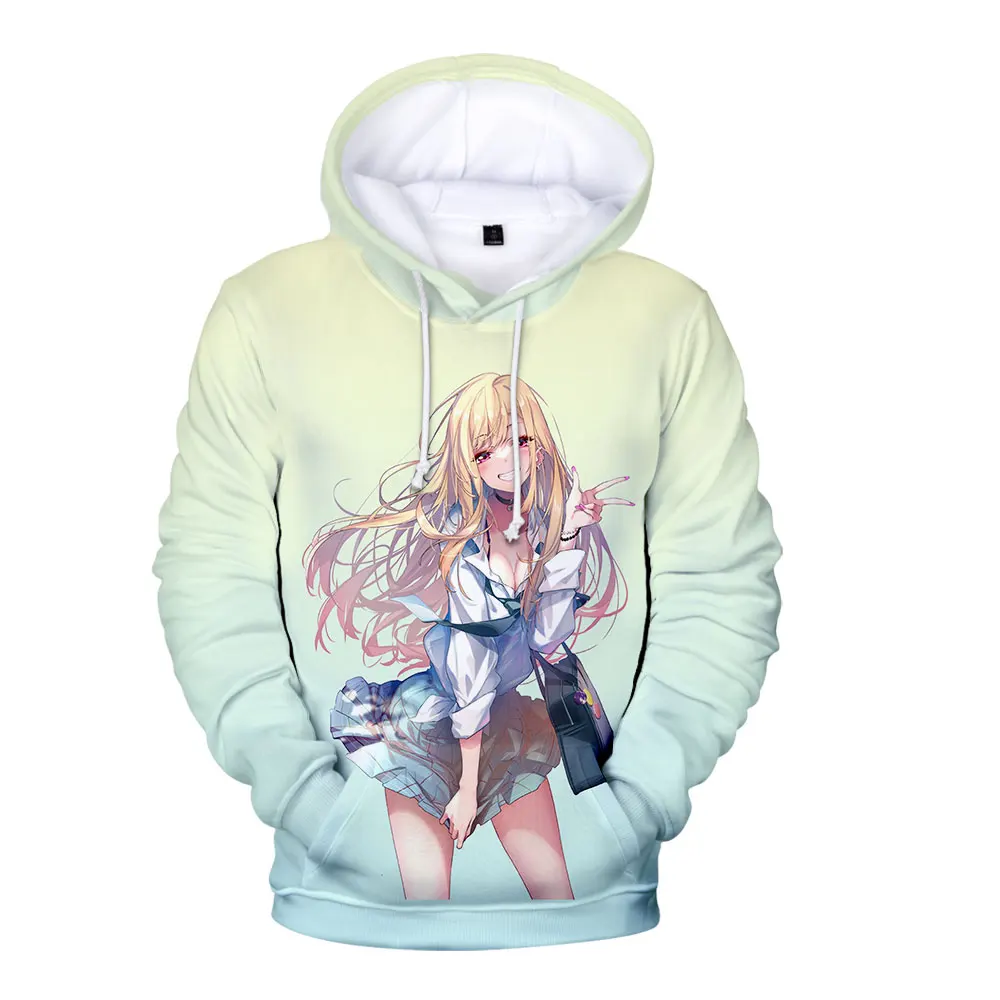 

2022LIANSHUO Spring and Autumn New Men and Women Hooded Sweater Fashion Trend Casual Top 3D Animation Printing Graphic Shirt