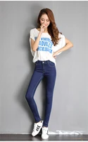 jeans for women mom jeans blue gray black woman high elastic 36 38 40 stretch jeans female washed denim skinny pencil pants