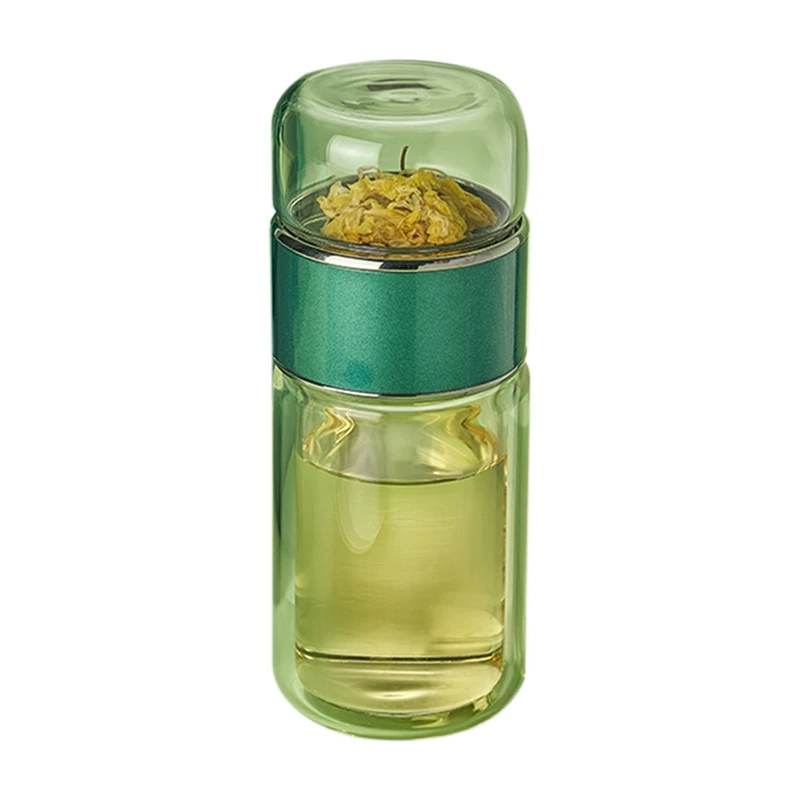 

Чайная бутылка для воды из боросиликатного стекла, чашка для воды с двойными стенками, портативная стеклянная чашка, фильтр для чая из нержа...