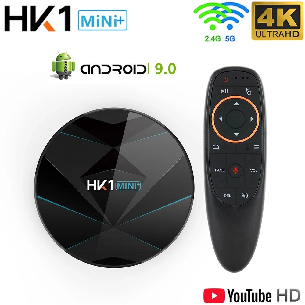 

Приставка Смарт-ТВ HK1 MINI +, Android 9,0, 4 + 128 ГБ, Wi-Fi