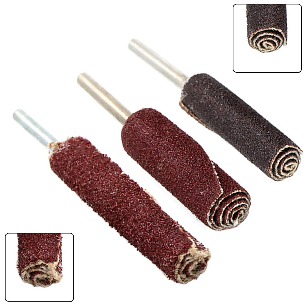 

1pc Sandpaper Grinding Head 120Grit Cylindrical Grinding Head For Straight Grinder Hand Drill Pneumatic Power Tools Accessories