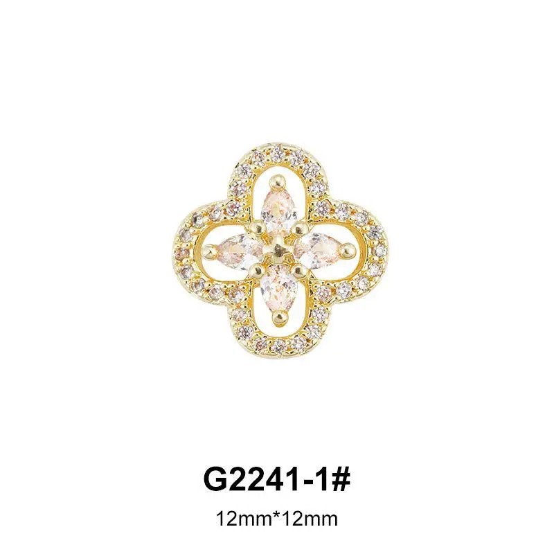 10pcs/lot Flower Garland Zircon Crystals Alloy Rhinestones Jewelry Nail Art Parts Decorations Nails Accessories Charms Supplies images - 6