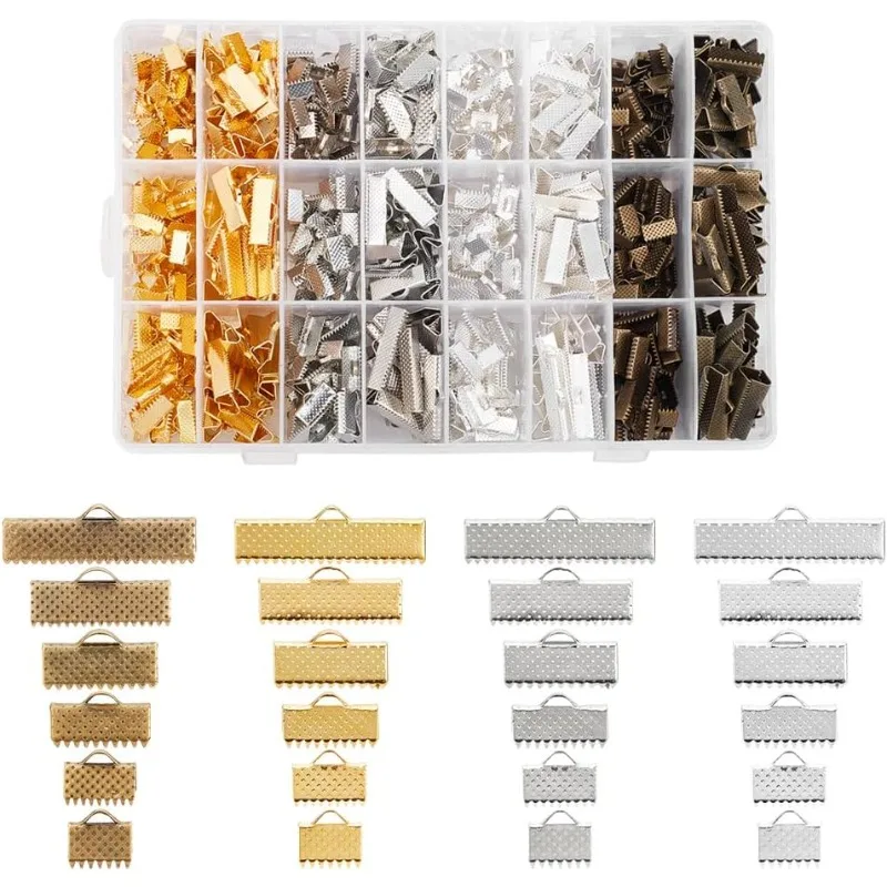 680 Шт. Кожаные Концевые Ленты 6 Размеров 4 Цвета Замки Для Шнура