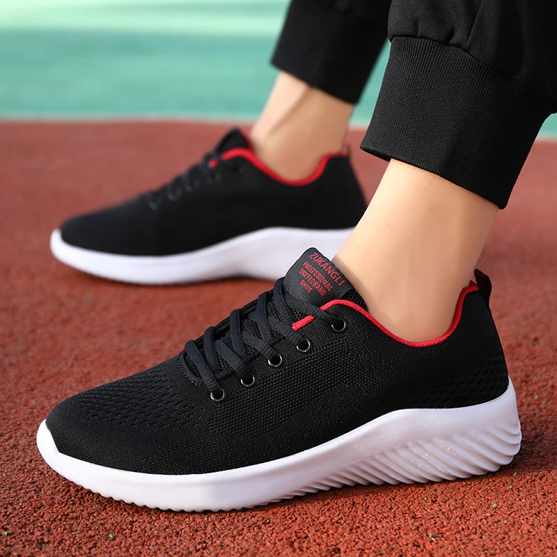 Causal Outdoor Jogging Men Running Shoes Breathable Air Mesh Lace Up Sneakers Men Walking Fashion Non Slip Zapatillas De Deporte