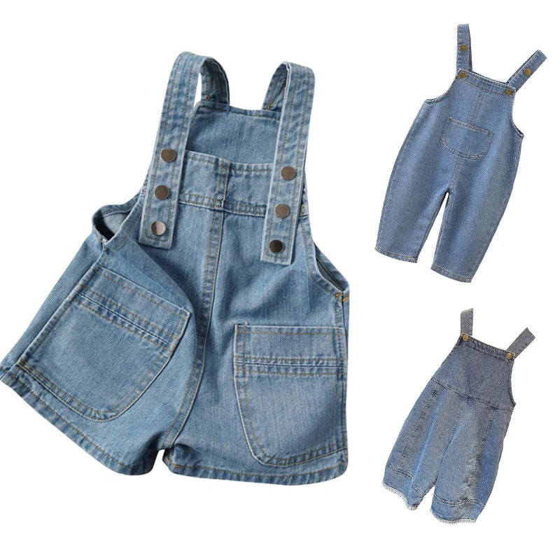 Overalls for Children Baby Boys Girls Denim Overalls Child Jean Bib Pants Infant Jumpsuit Children Kids Pants Suspender Trousers