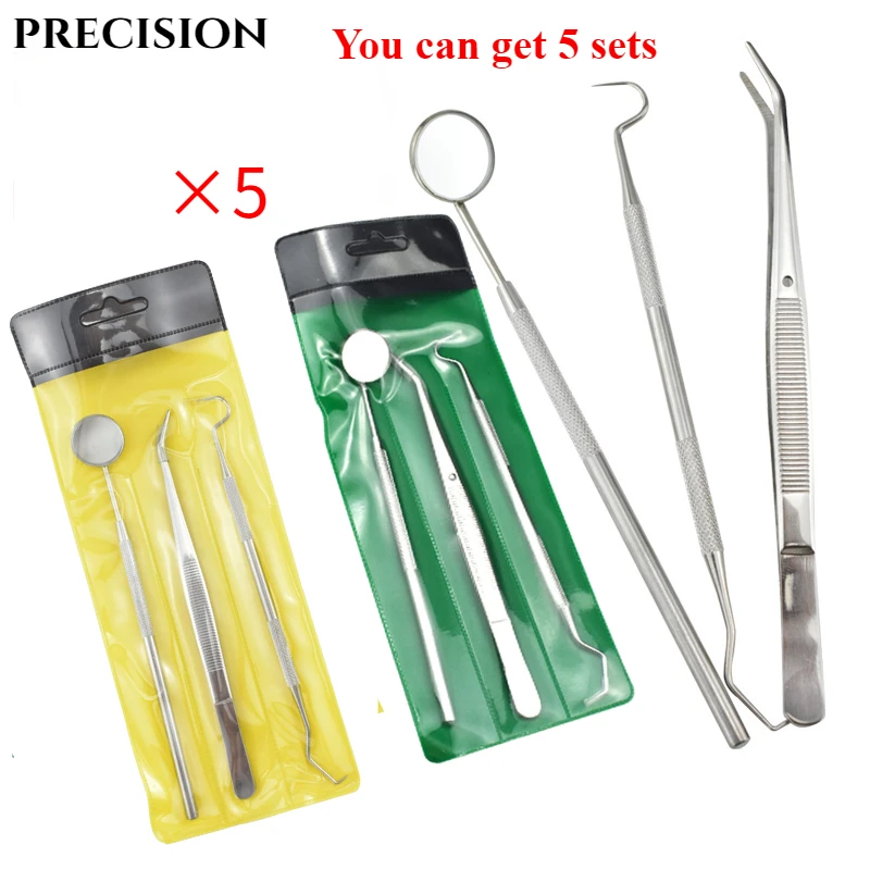 5 комплектов набор стоматологических зеркал стоматологическое лабораторное