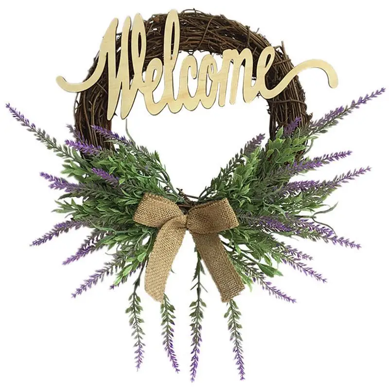 

Front Door Wreath Welcome Wreaths Front Door Lavender Wreath For Front Door Wreath For All Seasons Indoor Outdoor Wreath For