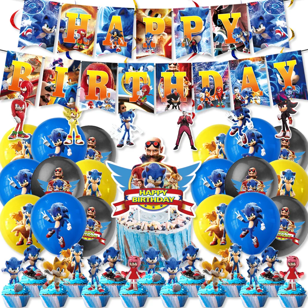 180*108 см Sonic The Hedgehog одноразовая скатерть для празднования дня рождения, скатерть для стола, карта для детей, товары для вечеринок, украшение