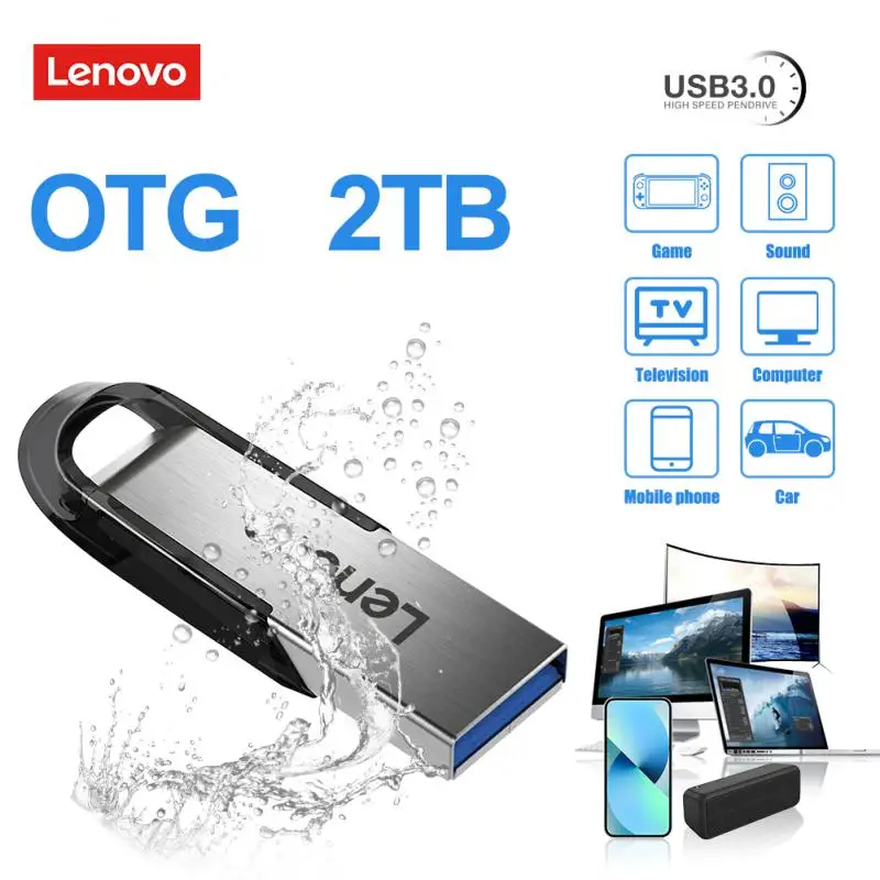 

Lenovo USB 3.0 Флэш-накопитель, высокоскоростной Флэш-накопитель, 1 ТБ, 512 ГБ, USB-флешка, портативный флэш-диск Type-c для Android, ПК/автомобиля