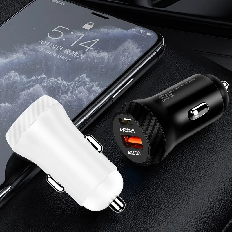 Автомобильное зарядное устройство USB Type C 165 Вт быстрая зарядка QC3.0 PD65W