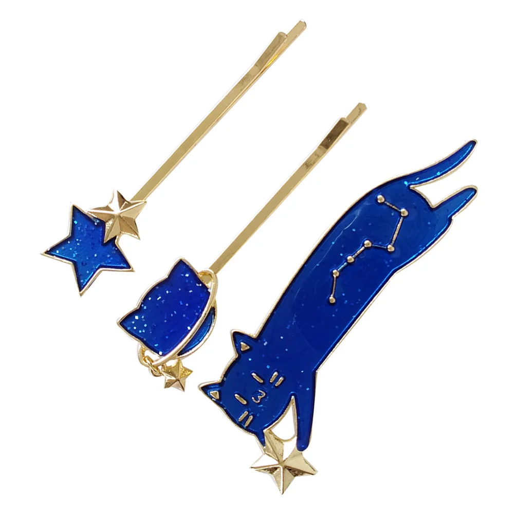 

Hair Clips Cat Alloy Star Hairpin Animal Pin Bobby Accessories Clip Side Cute Barrette Girls Metal Women