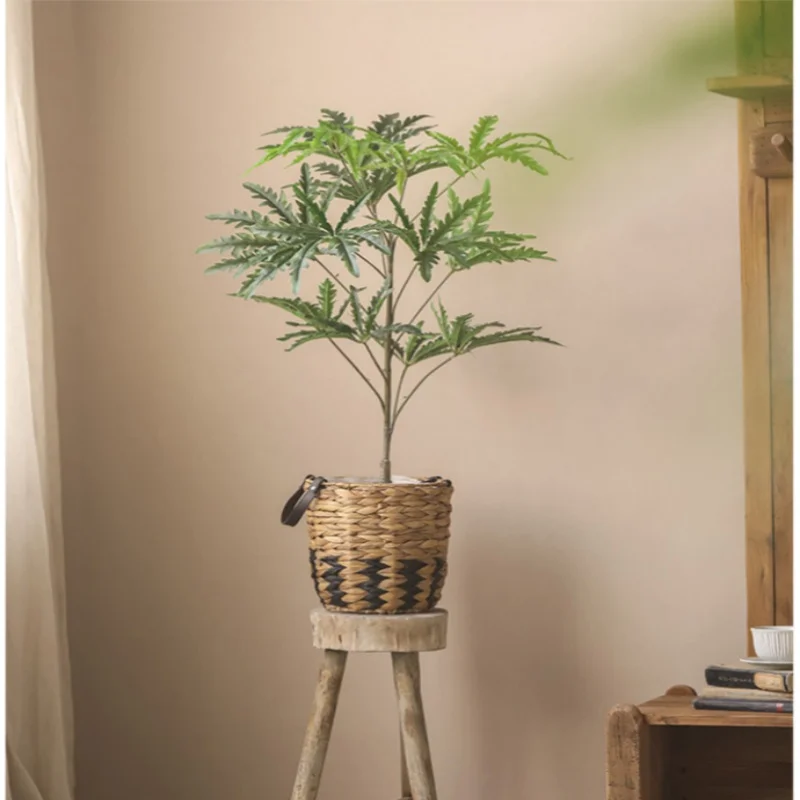 Большое искусственное зеленое ветка растения эвкалиптовые пальмы бонсай