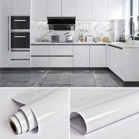 pure white wallpaper self adhesive waterproof moisture proof paint kitchen wall stickers cabinet table furniture decoration film