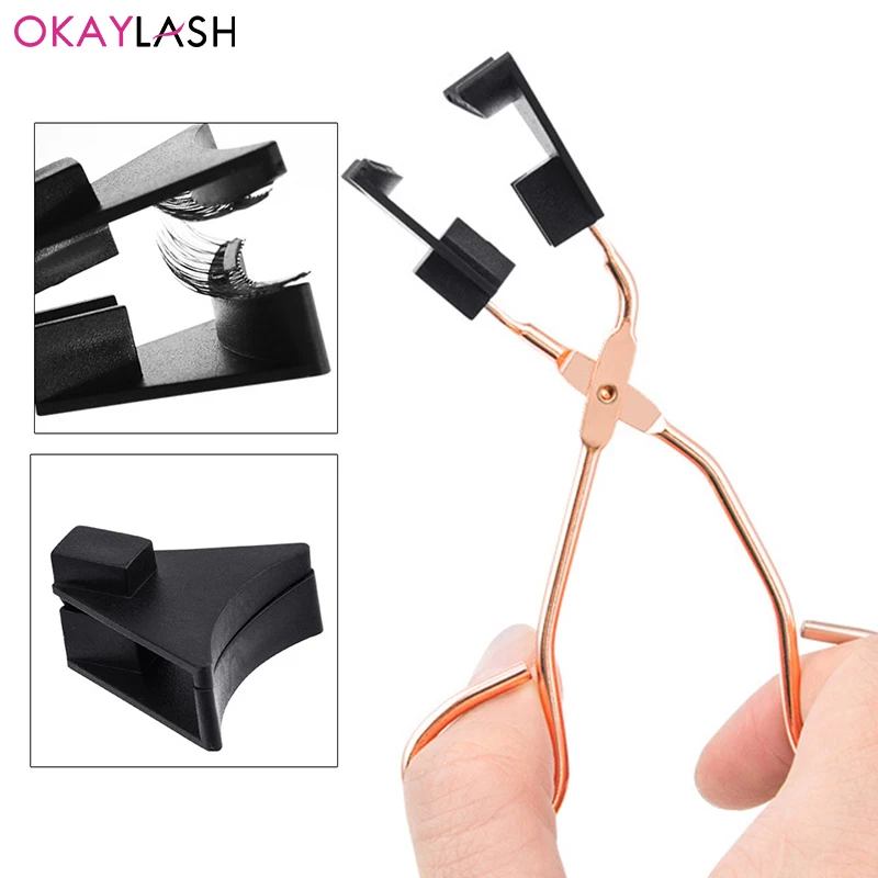 

OKAYLASH Роскошные 1 шт. металлические магнитные зажимы для ресниц Набор аппликаторов из нержавеющей стали розовое золото пинцет-Зажим инструм...