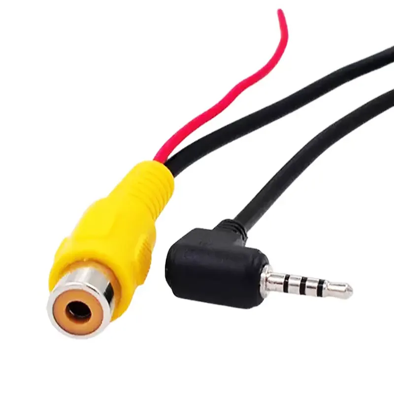 

Соединительный кабель камеры заднего вида RCA на 2,5 мм AV-конвертер Кабель автомобильной камеры заднего вида Парковочная камера заднего вида в автомобильный видеорегистратор