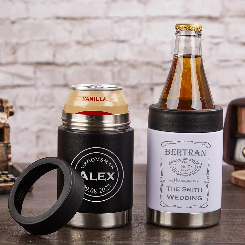 

Personalized Stainless Steel Cold Storage Tank 12oz Thermal Insulation and Cold Storage Dual Function Car Cup Wedding Gift