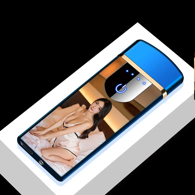 Горячая Распродажа Новый стиль металлическая USB зарядка электрическая зажигалка