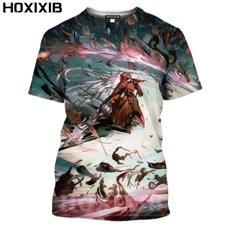 

HOXIXIB мужские футболки иллюстрации Ainz Ooal платье 3D печать персонаж аниме Overlord футболка женские мужские футболки манга девушки Hentai бикини черн...