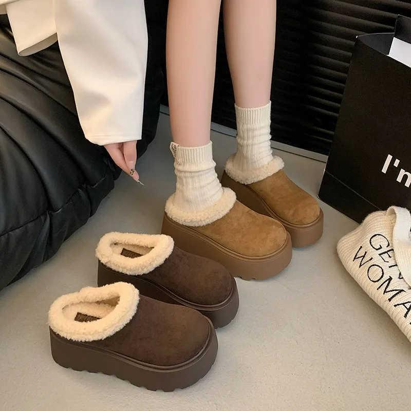 Женские теплые хлопковые тапочки Musil модные вращающиеся с закрытым носком